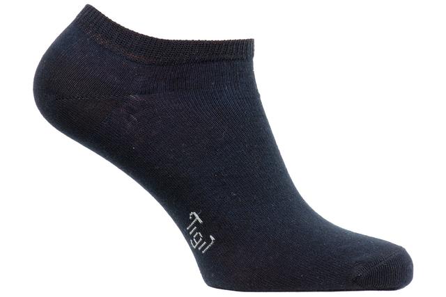 2 paires de chaussettes invisibles 98% coton bio bleu T39-42