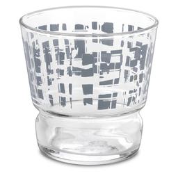 Gobelet Brera en verre transparent et satin grisé 28cl