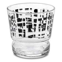 Gobelet Brera en verre transparent et noir 28cl