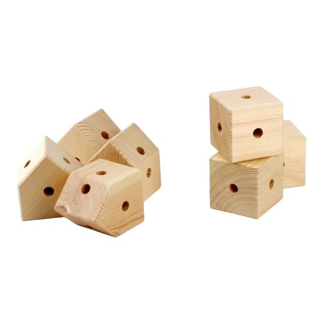 Cubes de jonction en bois Trigonos