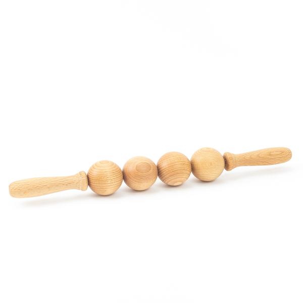 Rouleau de Massage en Bois Anti Cellulite Drainage Lymphatique