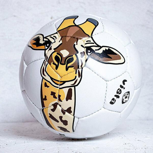 Petit ballon de football écoresponsable girafe (taille 1)