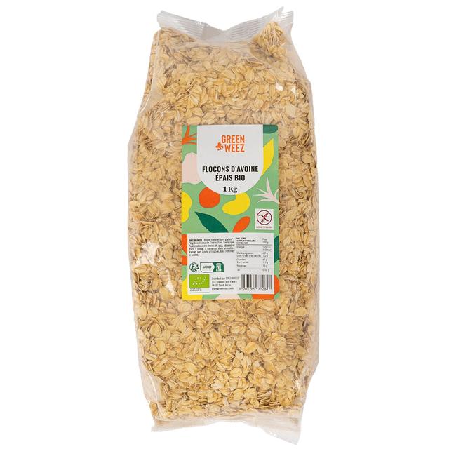 Flocons d'avoine épais bio sans gluten 1kg