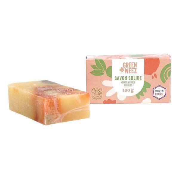 Savon solide saponifié à froid agrumes bio 100g