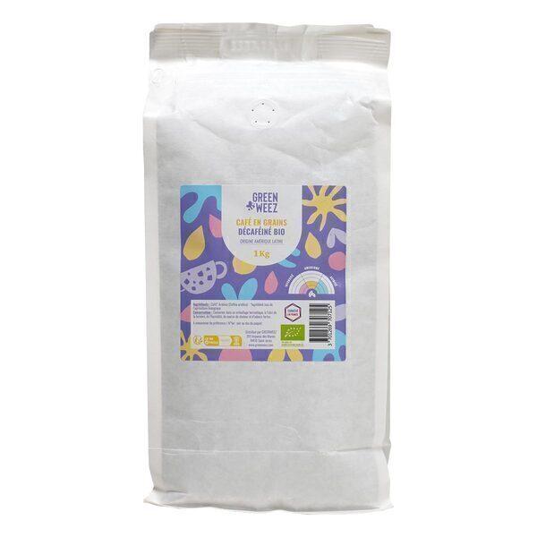 Café en grains Décaféiné Bio 1kg