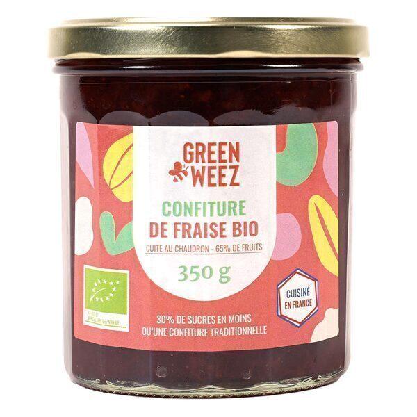 Confiture de fraises bio 65% 350g