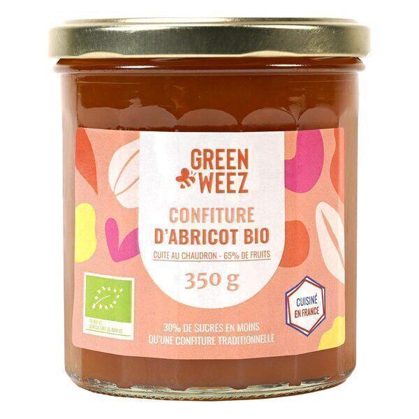 Confiture d'abricots bio 65% 350g