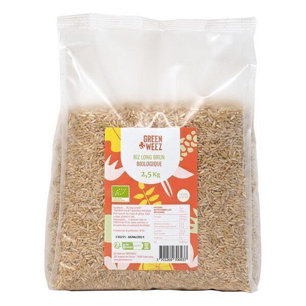 Riz long brun bio 2,5kg