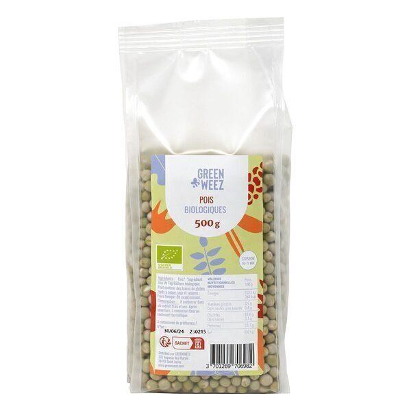 Petits pois verts entiers bio 500g