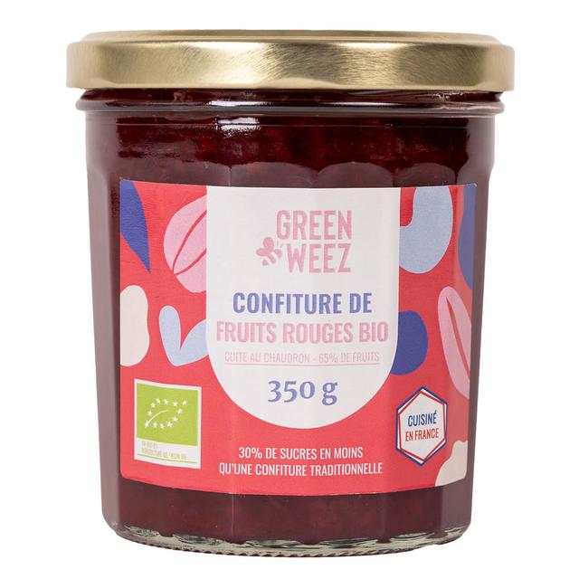 Confiture de fruits rouges bio 350g