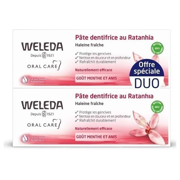 Duo Pâte dentifrice au Ratanhia 2x75ml