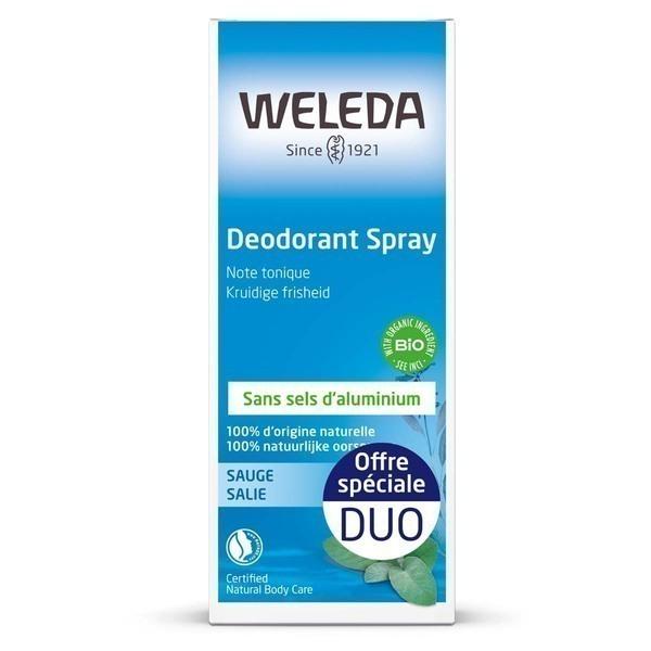 Duo déodorant spray sauge 2x100ml