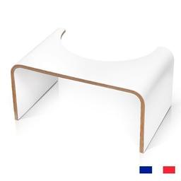 Tabouret de toilette en bois blanc