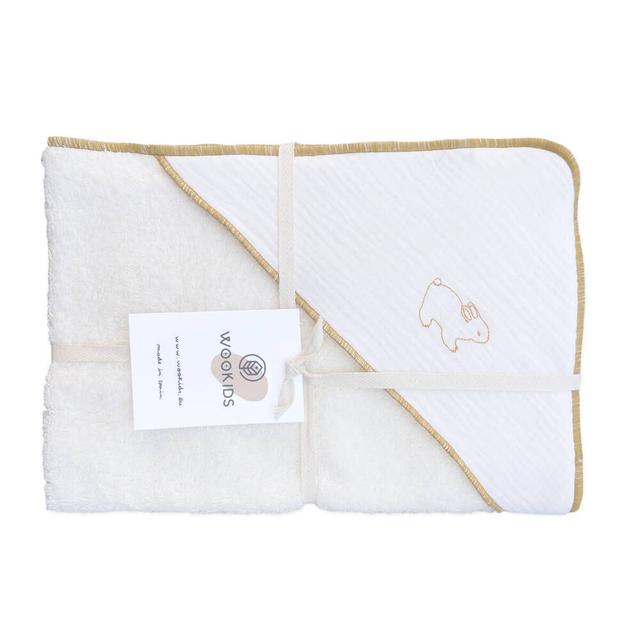 Cape de bain RABBITS broderie jaune