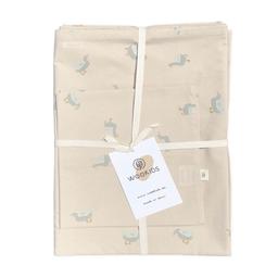 Housse DUCKS beige bleue 100x140/40x40