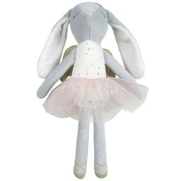 Poupée Lapine Danseuse Ange Tutu Rose Albetta 28cm Coton Bio