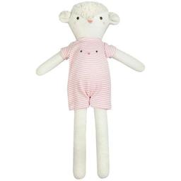 Peluche éponge de coton bio Agneau Tunique Rose 35cm Albetta