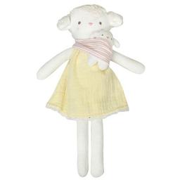 Peluche éponge de coton bio Maman et bébé mouton 35cm Albetta