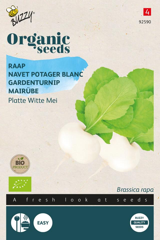 Buzzy Organic Navet potager blanc(BIO) - Ca. 3 gr