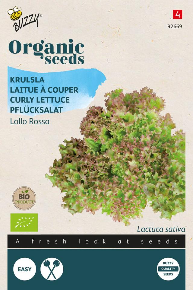 Buzzy Organic Laitue à couper Lollo Rossa(BIO) - Ca. 0,5 gr