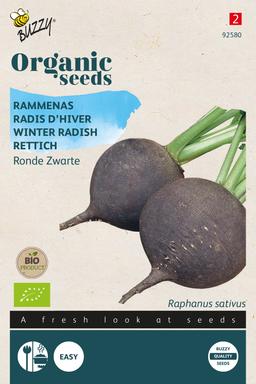 Buzzy Organic Radis d'hiver Ronde Zwarte - noir rond (BIO) - Ca.