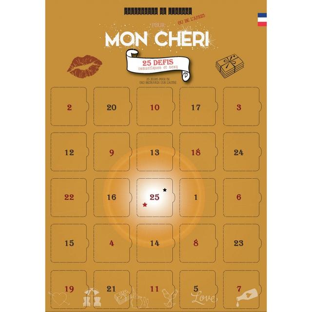 Calendrier mon chéri 25 défis en couple