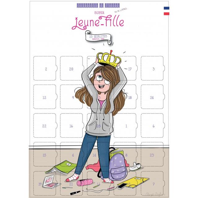 Calendrier jeune fille 25 qualités