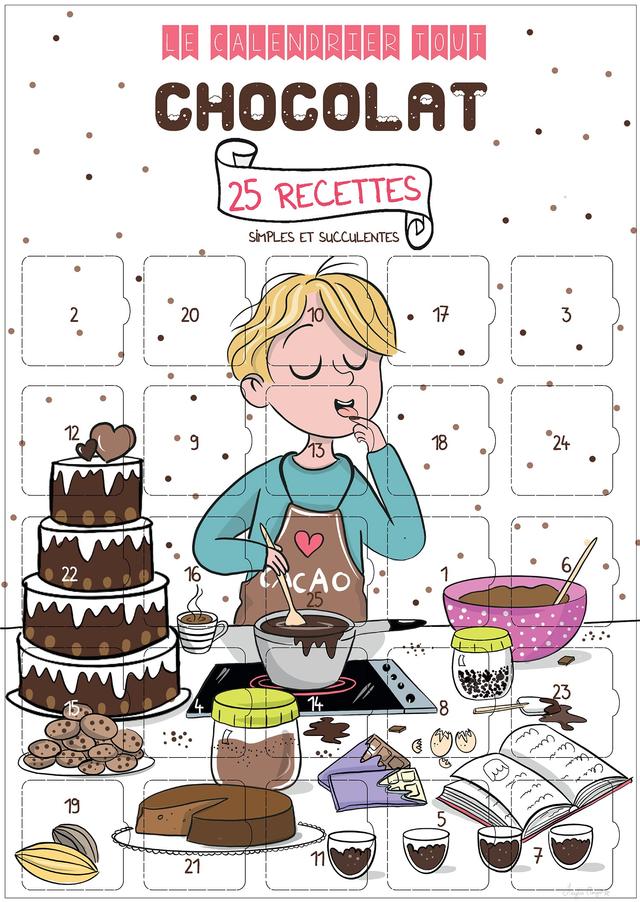 Calendrier chocolat 25 recettes