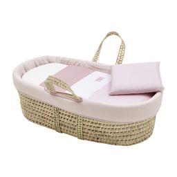 Couffin bébé Matelassé Vichy10 Rose 39x80x25 cm