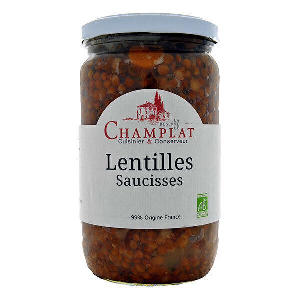 Lentilles et saucisses fumées pur porc 650g