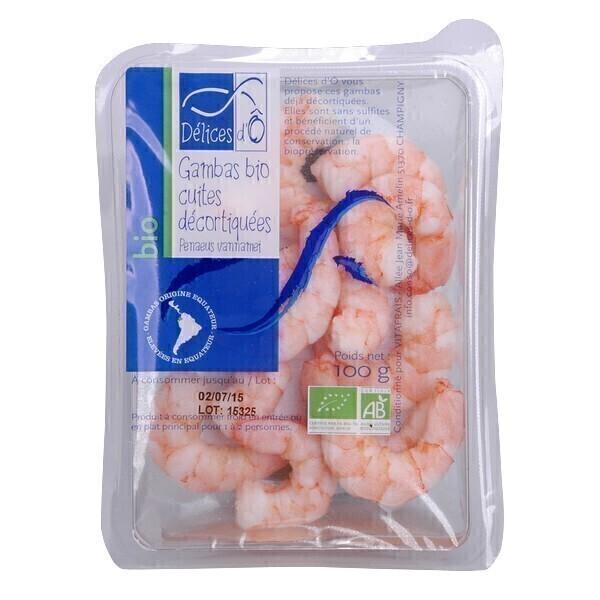 Gambas décortiquées nature 100g