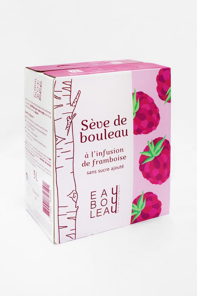 2X3L Sève de bouleau bio française à l'infusion de framboise