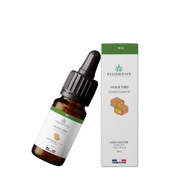 Huile CBD Broad Spectrum 10% saveur Caramel