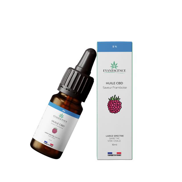 Huile CBD Broad Spectrum 5% saveur Framboise