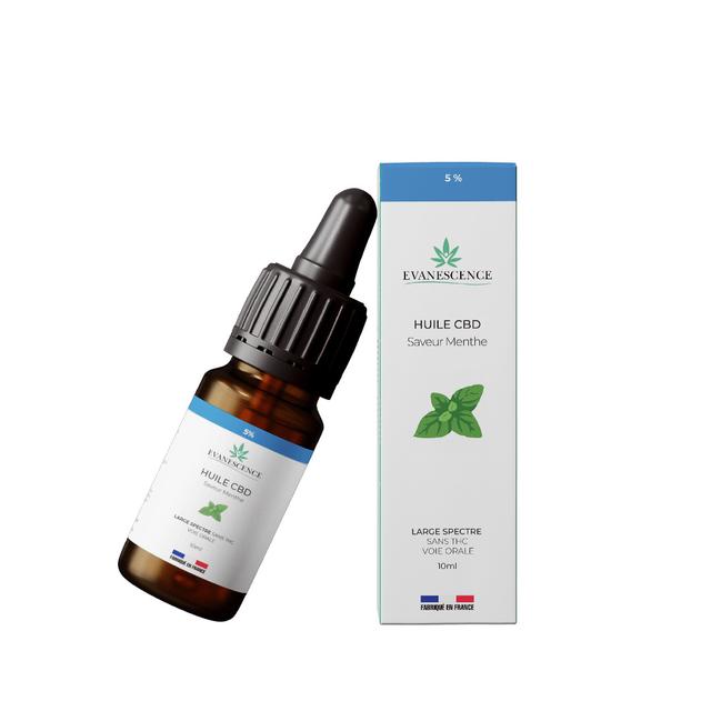 Huile CBD Broad Spectrum 5% saveur Menthe