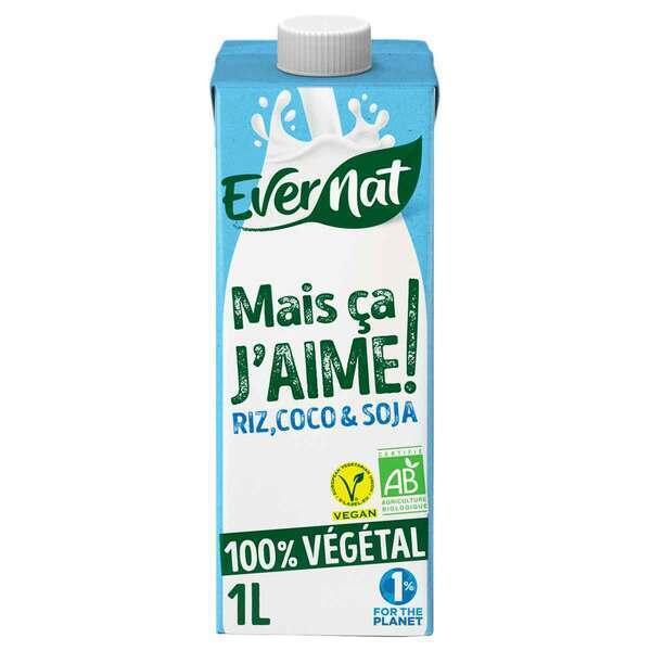 Boisson végétale Mais ça j'aime riz, coco, soja 1L