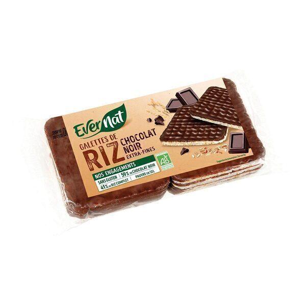 Galettes de riz extra-fines au chocolat noir 90g