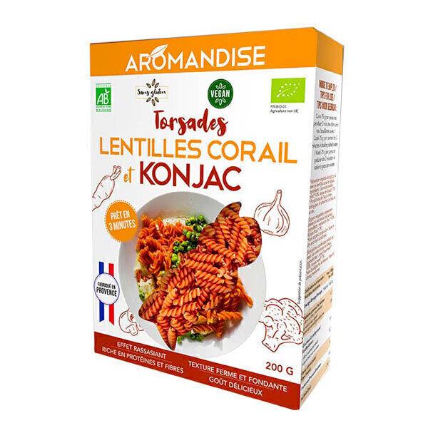 Torsades de konjac et lentilles corail 200g