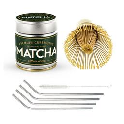 Coffret Découverte du thé Matcha + 4 pailles en inox