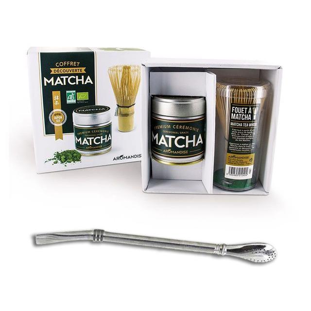 Coffret Découverte du thé Matcha + paille inox avec filtre