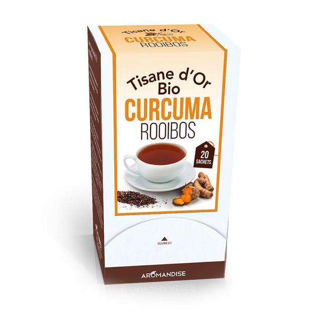 Tisane d'or biologique au Curcuma et Rooibos - 20 sachets