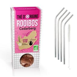 Thé Rooibos Cedarberg + 4 pailles en inox