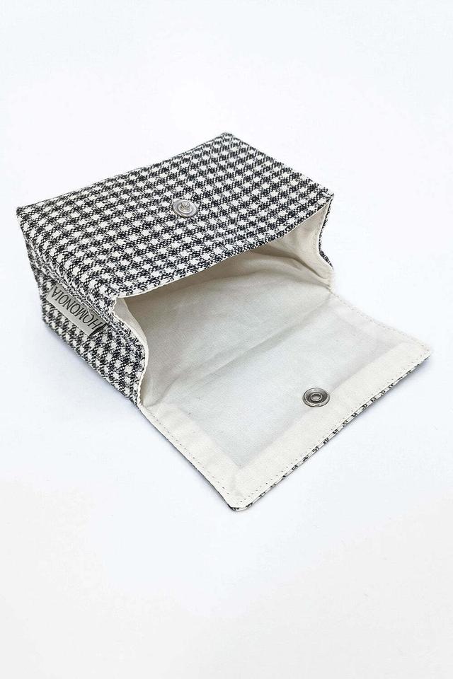 Mini pochette vichy noir & blanc