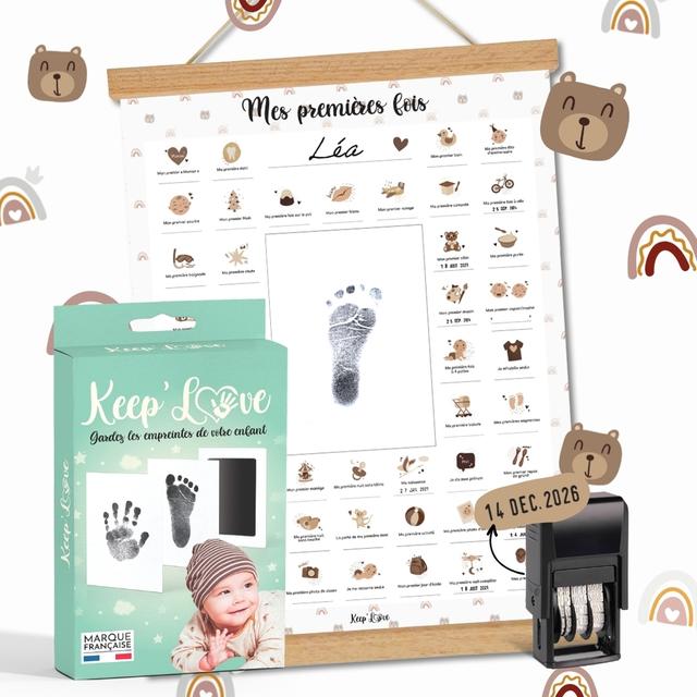 Affiche Ourson "MPF" + Tampon + Baguettes + Kit d'empreintes