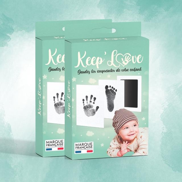 KeepLove - 2 Kits d'empreintes pour mains et pieds de bébé