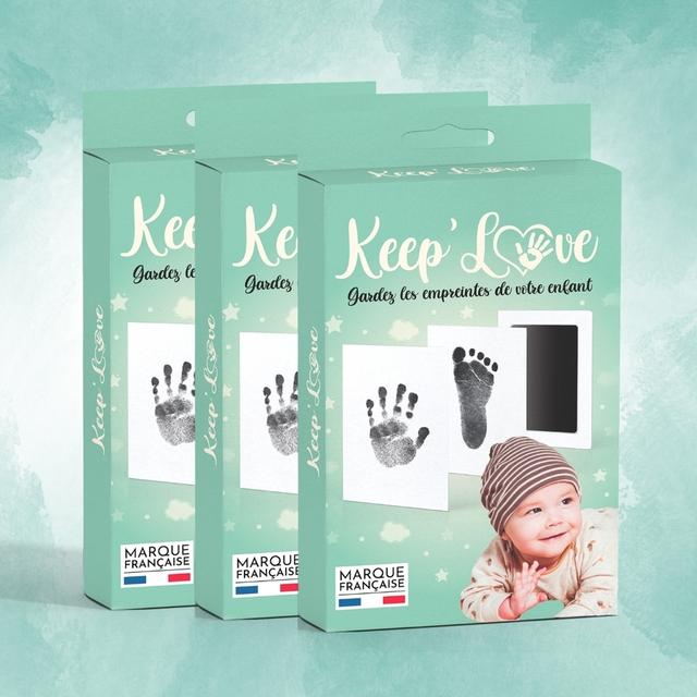 KeepLove - 3 Kits d'empreintes pour mains et pieds de bébé