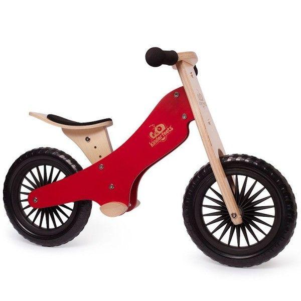 Draisienne en bois Classique Kinderfeets 12" Rouge Cerise