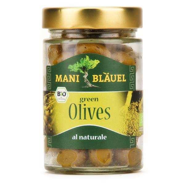 Olives vertes grecques au naturel bio - Pot 205g