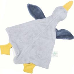 Doudou marionnette à doigt Oie Fritzi 30 cm Nanchen Natur Coton