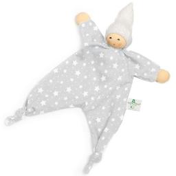 Doudou Plat Poupon Mouchoir & Noeuds Nanchen Natur Coton Bio